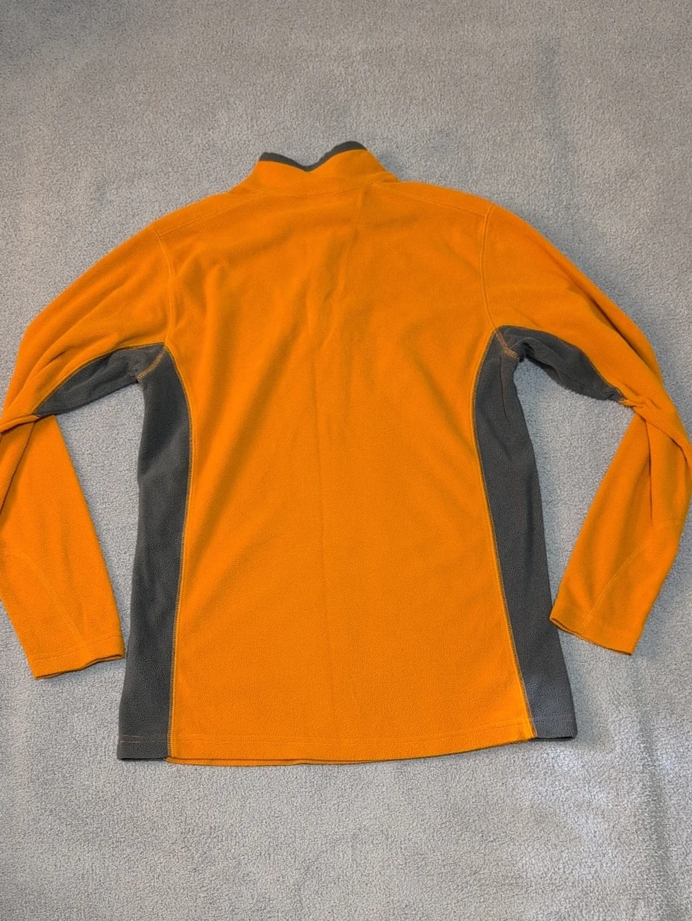 Columbia Orange and Gray Lightweight Half-Zip Fleece Jacket Size S